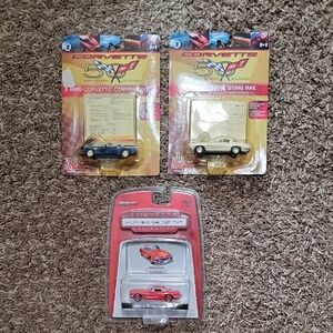 Corvette Collector Die-Cast Car Bundle 3 Sealed Cars 50th Anniversary Greenlight